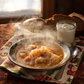 Традиционные щи из кислой капусты с свининой