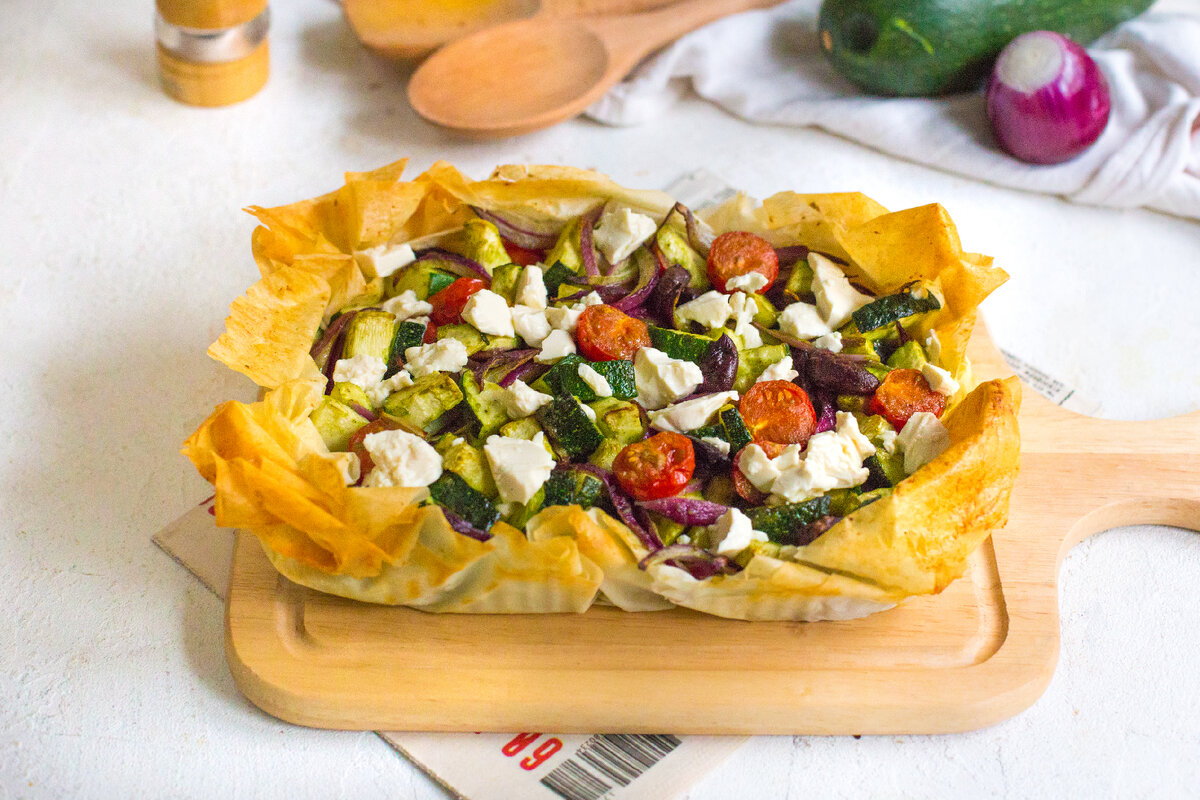 Овощной пирог: легкий рецепт с цукини и тофу