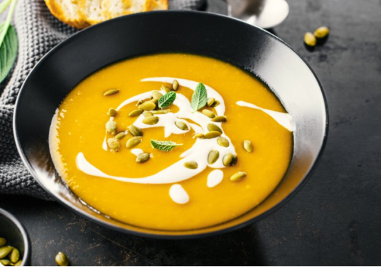 Вкусный Рождественский суп с тыквой и цитрусами